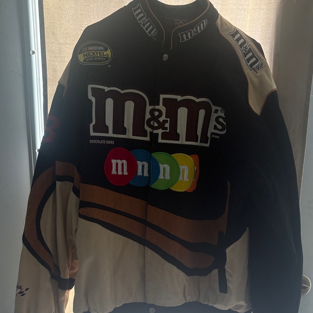 M&M'S Men's Black and Cream Bomber Jacket